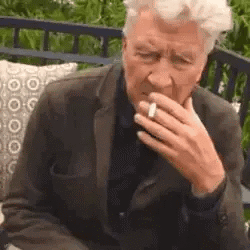 David Lynch smoking gif